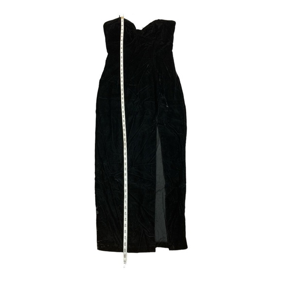 NWT Jessica McClintock Gunne Sax Vintage Black Velvet Spaghetti Strap Dress - Picture 5 of 16